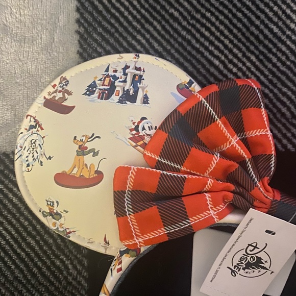 2021 Disney Parks Walt Ski Lodge Christmas Holiday Minnie Mouse Ears Head band - Picture 2 of 4